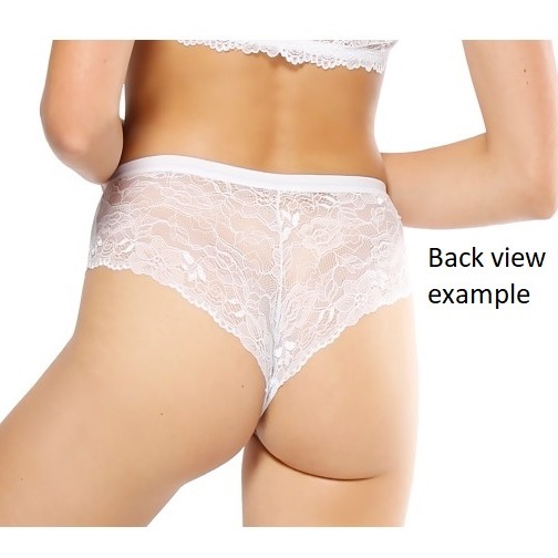 Women's Wine Chantilly Lace Boxer With Elastic Waist